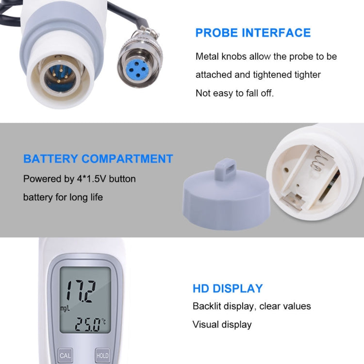 JPB-70A Portable Dissolved Oxygen Analyzer Water Quality Aquaculture Dissolved Oxygen Meter Detector