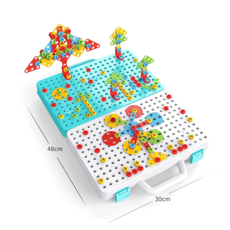 Children Screw-Tightening Electric Drill Toy Manual Assembly Toolbox, Style:, 2D Plane + Manual Drill (188 PCS), 2D Plane + Electric Drill (189 PCS), 3D + Manual Drill (275 PCS), 3D + Electric Drill (276 PCS), 3D + Electric Drill (316 PCS)             ...