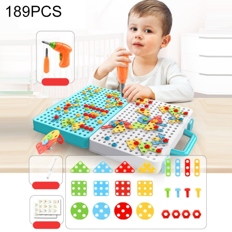 Children Screw-Tightening Electric Drill Toy Manual Assembly Toolbox, Style:, 2D Plane + Manual Drill (188 PCS), 2D Plane + Electric Drill (189 PCS), 3D + Manual Drill (275 PCS), 3D + Electric Drill (276 PCS), 3D + Electric Drill (316 PCS)             ...