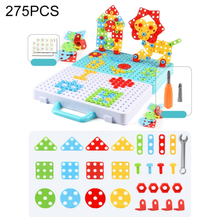 Children Screw-Tightening Electric Drill Toy Manual Assembly Toolbox, Style:, 2D Plane + Manual Drill (188 PCS), 2D Plane + Electric Drill (189 PCS), 3D + Manual Drill (275 PCS), 3D + Electric Drill (276 PCS), 3D + Electric Drill (316 PCS)             ...