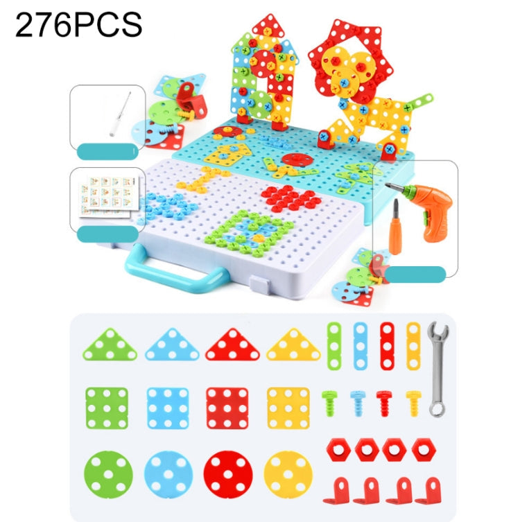 Children Screw-Tightening Electric Drill Toy Manual Assembly Toolbox, Style:, 2D Plane + Manual Drill (188 PCS), 2D Plane + Electric Drill (189 PCS), 3D + Manual Drill (275 PCS), 3D + Electric Drill (276 PCS), 3D + Electric Drill (316 PCS)             ...