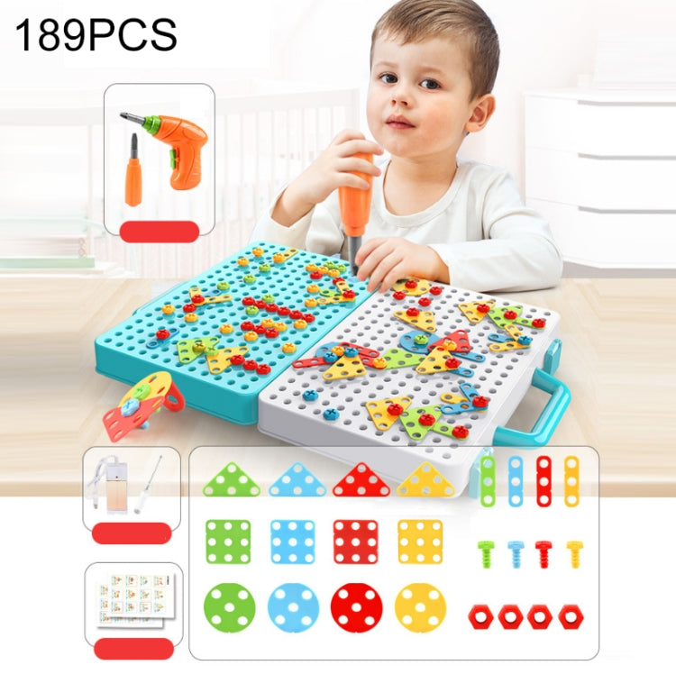 Children Screw-Tightening Electric Drill Toy Manual Assembly Toolbox, Style:, 2D Plane + Manual Drill (188 PCS), 2D Plane + Electric Drill (189 PCS), 3D + Manual Drill (275 PCS), 3D + Electric Drill (276 PCS), 3D + Electric Drill (316 PCS)             ...