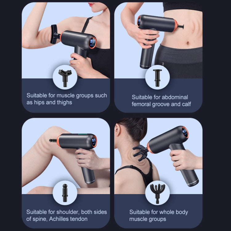 Muscles Relax Massager Fitness Equipment Fascia Gun, Professional Model (Black), Storage Model (Black), Flagship Model (6 Gears Gray), Flagship Upgrade (6 Gears Gray), Flagship Upgrade (6 Gears Green)