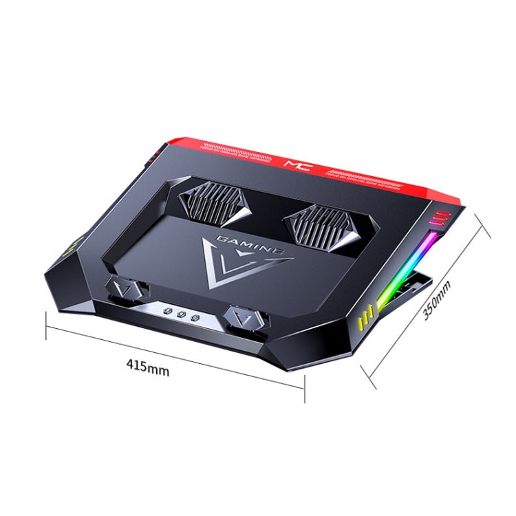 MC X500 Laptop Radiator Heightening Bracket Cooling Base, Black Red Standard Version, Sea Blue Standard Version
