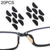 20 PCS Glasses Nose Strip Soft EVA Sponge Nose Mat Comfortable No Pressure Mark Does Not Remove Makeup Anti-Height Eye Frame Nose, D-type Black 1.0mm