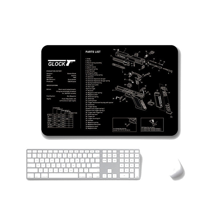 2 PCS Heat Transfer Non-Slip Single-Sided Office Gaming Mouse Pad, 4mm, 5mm