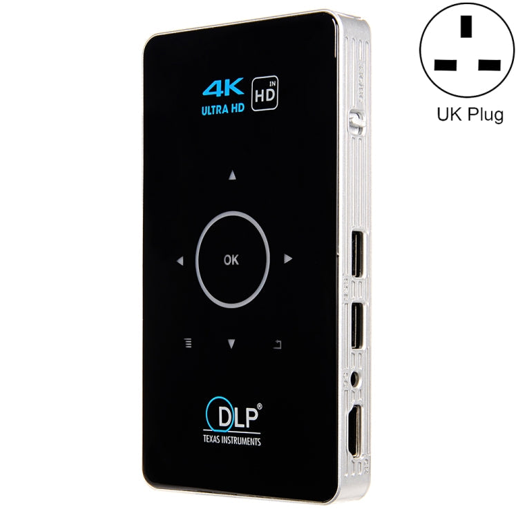 C6 2GB+32GB Android Smart DLP HD Projector Mini Wireless Projector, US Plug (Black), EU Plug (Black), UK Plug (Black), AU Plug (Black), US Plug (White), UK Plug (White), AU Plug (White)