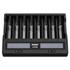 XTAR 8-Slot Battery Charger LCD Display Charger QC3.0 Type C Fast Charger for 21700 / 18650 Battery, VC8