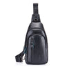 BUFF CAPTAIN 100 Men Leather Crossbody Shoulder Bag First-Layer Cowhide Multi-Function Sports Casual Chest Bag, Black, Brown, Yellow Brown