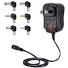 C5 3-12V 12W Adjustable Voltage Regulated Switch Power Supply Power Adapter Multifunction Charger With DC Tips, US Plug, UK Plug, EU Plug
