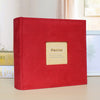 6 Inch 200 Sheets Flannel Retro Photo Album Interstitial Photo Storage Book(Red)