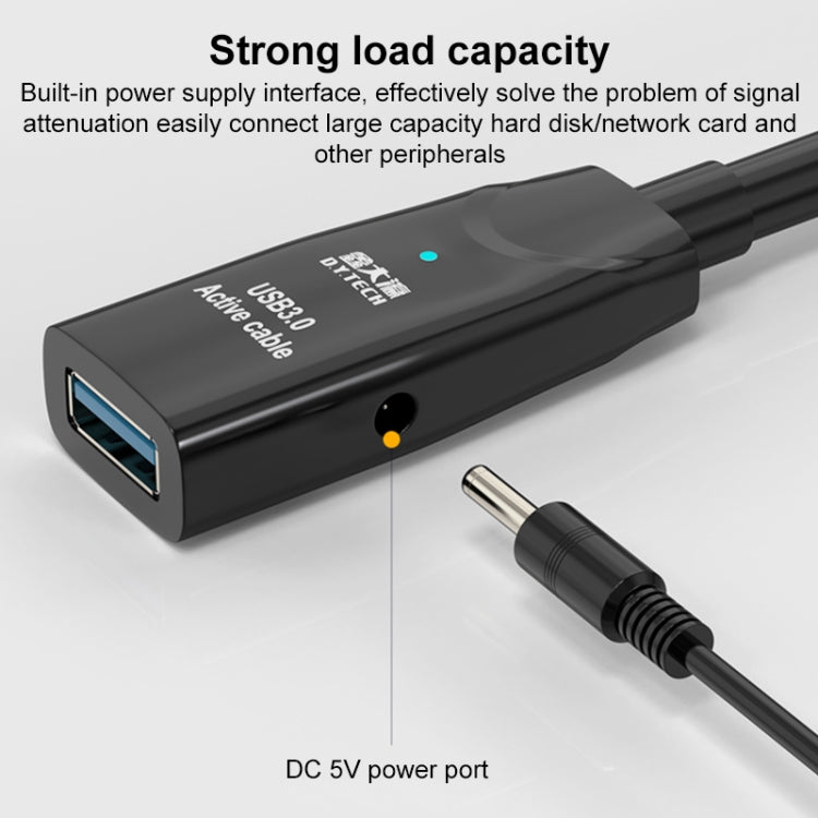 D.Y.TECH USB 3.0 Male To Female Extension Cable Double Shielded Chip Data Cable, Length:, 10m, 15m