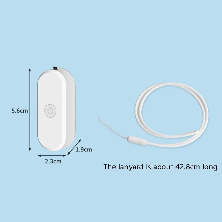 EP206 Hanging Neck Negative Ion Necklace Air Purifier, Black, White