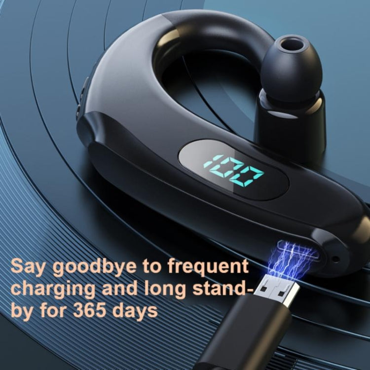 Q20 Bluetooth 5.2 Business Digital Display Sports Earhook Stereo Earphone, Q20 Green, Q20 Pink, Q20 Yellow, Q20 Blue, Q20 Black, Q20 White