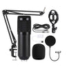 BM800 Condenser Microphone Set, BM800 With USB Sound Card (Black), BM800 With USB Sound Card (Black Golden Net)