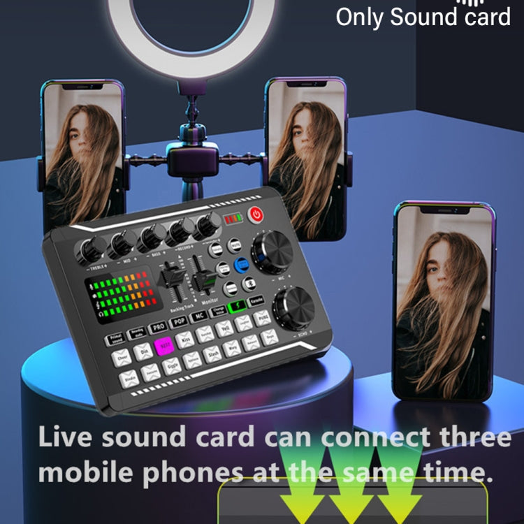 F998 Live Sound Card 16 Sound Effects Noise Reduction Mixers, F998