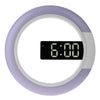 LED Mirror Hollow Wall Clock 7-color Switch Electronic Digital Display Wall Clock, Hollow Wall Clock