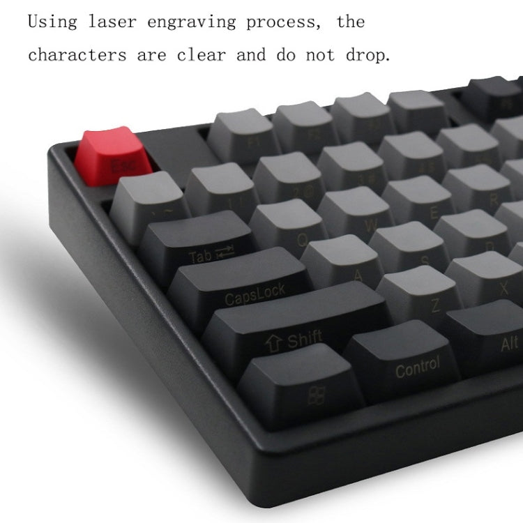 Mechanical Keyboard Laser PBT Keycap, Wang ZiRu Front Words, Wang ZiRu Side Words, Wang ZiRu No Words, Titanium Black Front Words, Light Gray No Words, Light Gray Front Words