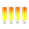 4 PCS USB Candlelight LED Imitation Flame Lamp, 4 PCS Flame Lamp