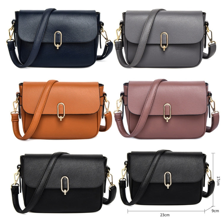 Ladies Texture Large Capacity Single Shoulder Crossbody Bag(Grey)
