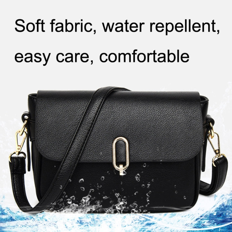 Ladies Texture Large Capacity Single Shoulder Crossbody Bag(Grey)