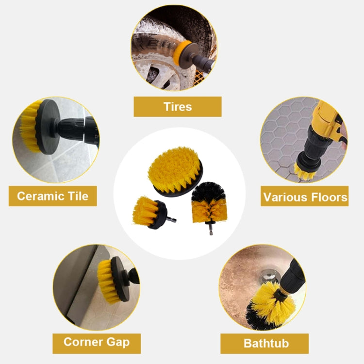 26 PCS / Set Car Beauty Car Wash Detail Brush Electric Drill Brush Outlet Brush(Yellow)