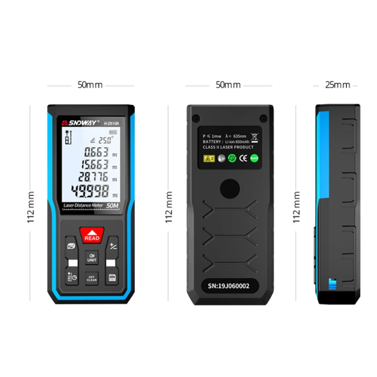 Handheld Laser Rangefinder Infrared Measuring Instrument, SNDWAY H-D510A, SNDWAY H-D710A, SNDWAY H-D100A, SNDWAY H-D120A