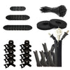 Desktop Data Cable Organizer Storage Winder Combination Set, 119 In 1, Zipper:126 In 1, Network Pipe:126 In 1