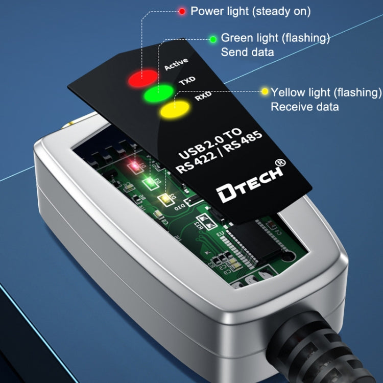 DTECH DT-5019 USB To RS485/422 Industrial Converter Serial Line Communication Adapter, DT-5019 1.2m