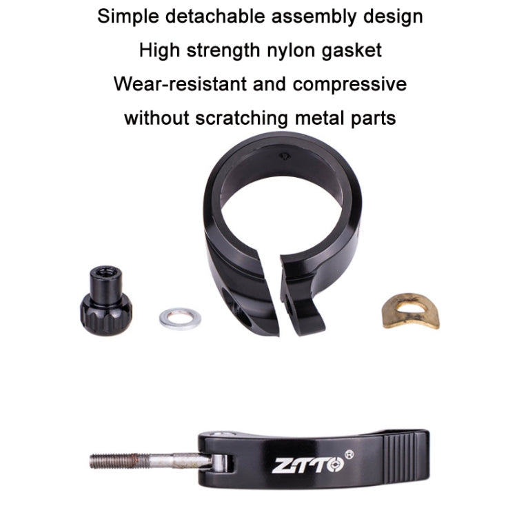 ZTTO Folding Bicycle Seatpost Clamp Retrofit Accessories, 39.8mm (Red)