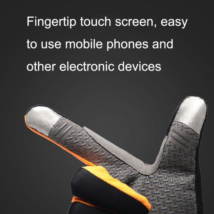 1 Pair QX0002 Sports Sunscreen Touch Screen Non-slip Wear Resistant Shock Absorbing Cycling Gloves, L