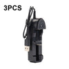 3 PCS BMAX 18650 Lithium Battery Single Slot USB Charger