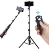 YUNTENG Selfie Stick Tripod Bluetooth Remote Control Camera Stand, 1388 Black, 1688 Black, 1688 Pink)