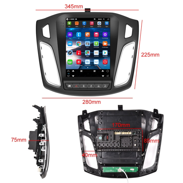For Ford Focus 9.7 Inch Android WiFi Car Integrated Machine, Style:, Standard, Standard+4 Light Camera, Standard+12 Light Camera