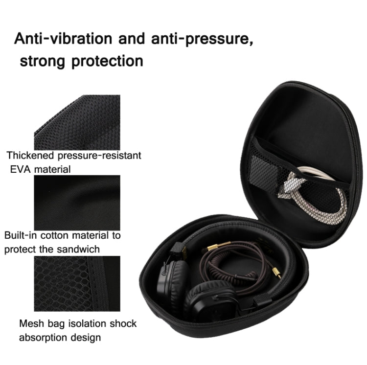 Universal Headphone Organizer Headphone Storage Bag Without Carabiner,Color:, Gray, Black