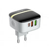 LDNIO A3513Q 32W QC3.0 3 USB Ports Phone Adapter, EU Plug with Micro USB Cable, EU Plug with 8 Pin Cable, EU Plug with Type-C Cable, EU Plug with Type C to 8 Pin Cable, UK Plug with Micro USB Cable, UK Plug with 8 Pin Cable, UK Plug with Type-C Cable  ...