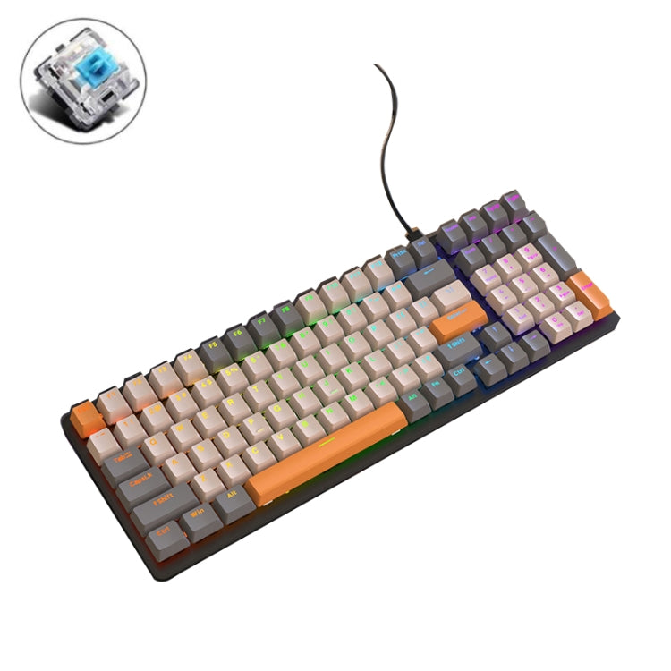 ZIYOU LANG  K3 100 Keys Game Glowing Wired Mechanical Keyboard, Cable Length: 1.5m, Style:, K3 Bee Version Red Axis, K3 Micro Light Hot Plug Version Red Axis, K3 Water Green Hot Plug Version Green Axis, K3 Micro Light Version Green Axis                ...