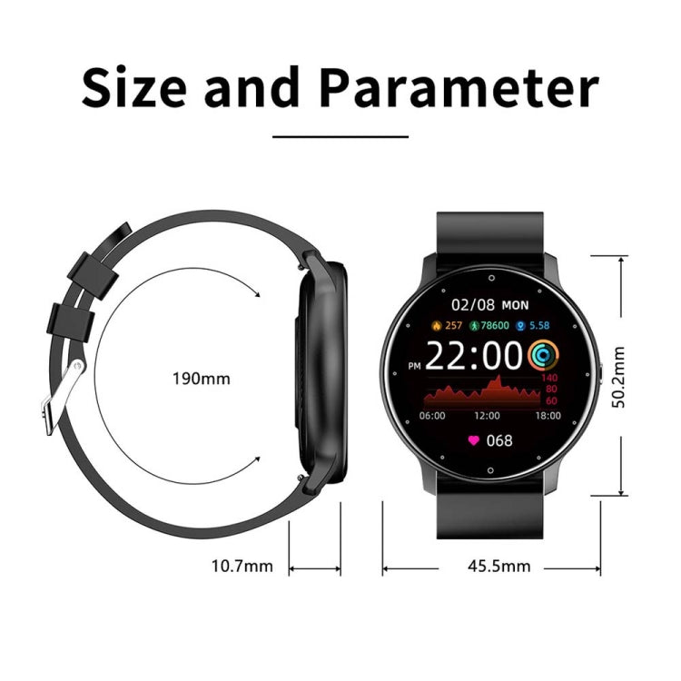 BW0223 Heart Rate/Blood Oxygen/Blood Pressure Monitoring Bluetooth Smart Calling Watch, Color: Silicone Black