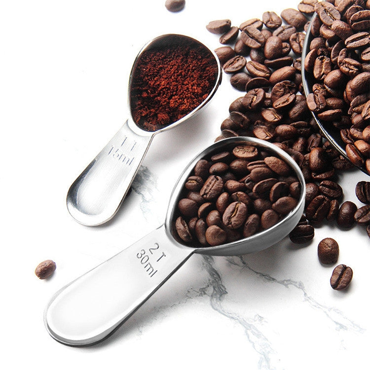 YG-MC12 304 Thickened Stainless Steel Coffee Spoon Scales Scaling Spoon, Small