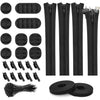 3 In 1 0.5m Kit  Cord Management Organizer Kit Cable Sleeve With Zipper Cable Clip, 5 In 1, 3 In 1 0.5m Kit, 4pcs Zipper Ties, 3 In 1 5m Kit