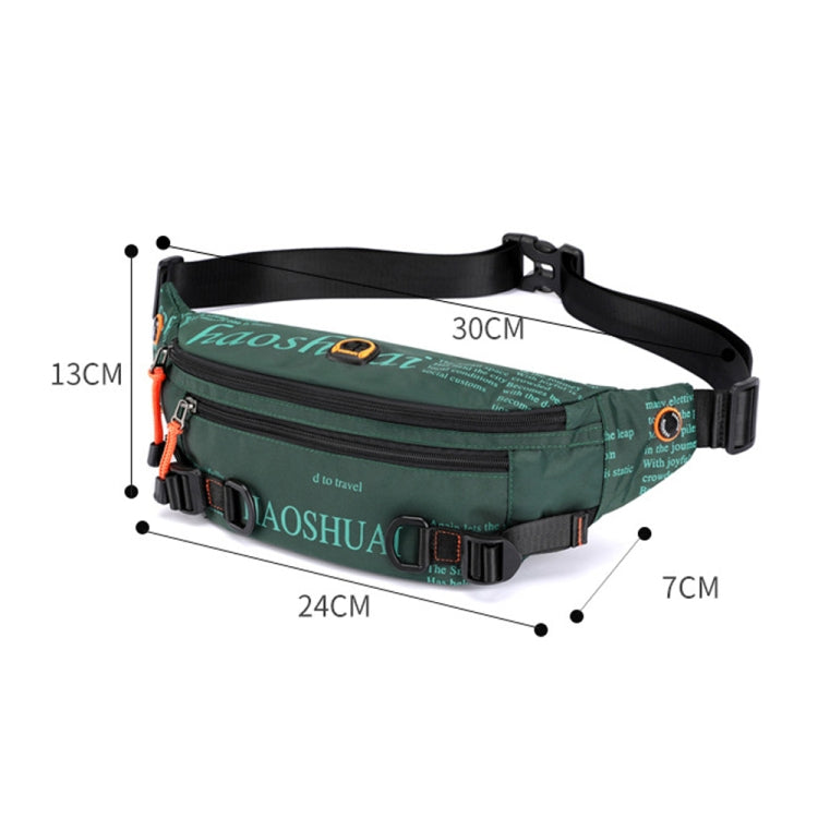 HAOSHUAI 5132 Outdoor Men Waist Bag Sports Running Chest Bag, 5132 Dark Green, 5132 Camouflage, 5132 Dark Blue, 5132 Black, 5132 Army Green