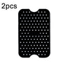 For NINJA DZ201 DZ401 Air Fryers 2pcs Silicone Pad Rectangular Liner(Black)