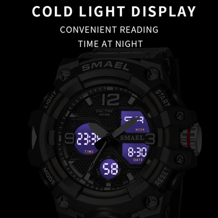 SMAEL 8008 Outdoor Sports Multifunctional Waterproof Luminous Men Watch(Black Blue)