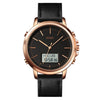 SKMEI 1652 Dual Movement Sports Leather Alloy Male Watch, Rose Gold Shell White Machine, Rose Gold Shell Black Machine, Gold Shell Black Machine, Black Shell Black Machine, Silver Shell White Machine, Silver Shell Black Machine