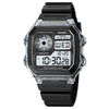 SKMEI 1998 Transparent Shell Ice Sensor Outdoor Sports Waterproof Multi-function Watch, 1998 White, 1998 Black