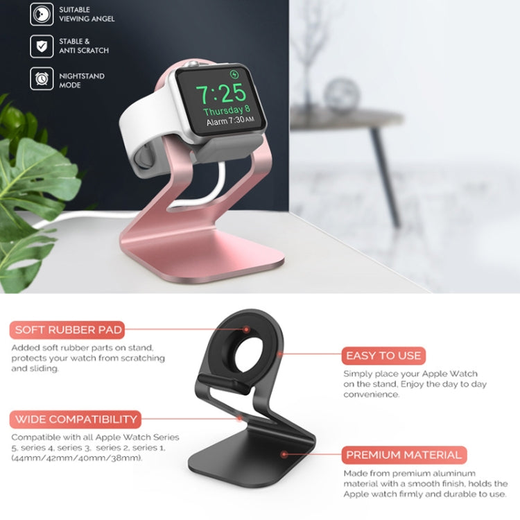 AhaStyle ST03 For Apple Watch Series Aluminum Alloy Stand Base(Rose Gold)