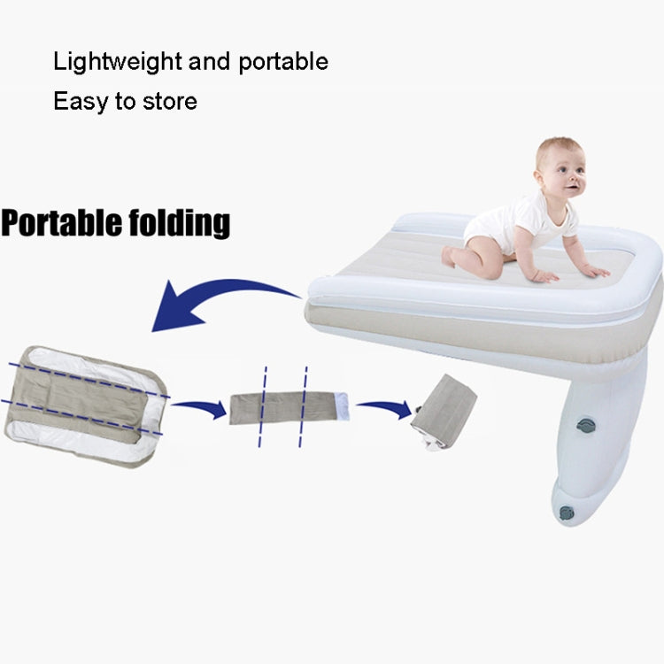 Outdoor Travel Baby Inflatable Bed Children Car Rear Folding Bed Aircraft Inflatable Mattress, Color: Gray