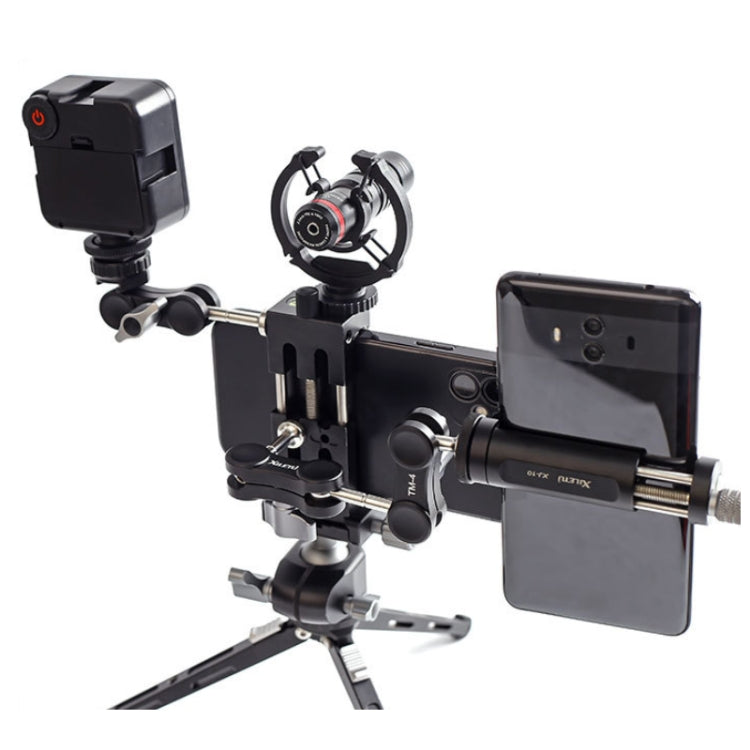 XILETU XJ-8 Aluminum Alloy Camera Head Tripod Mobile Phone Clip