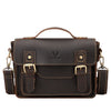 HUMERPAUL Leather Crossbody Bag Men Retro Shoulder Bag Commuter Men Small Square Bag(Coffee)