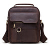 HUMERPAUL Men Leather Cross-Body Bag Shoulder Bag, MH577 (Brown)